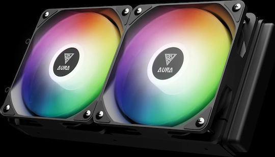 Gamdias Aura GL240 Digital Water Cooling AIO CPU with 2 120mm Fans and ARGB Lighting