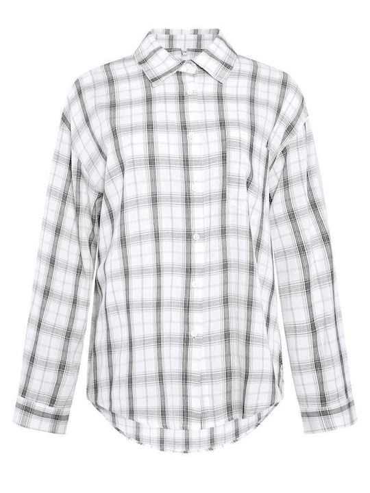 Celestino Damenhemden Geprüft Asymmetrisch Loose Fit Weiß