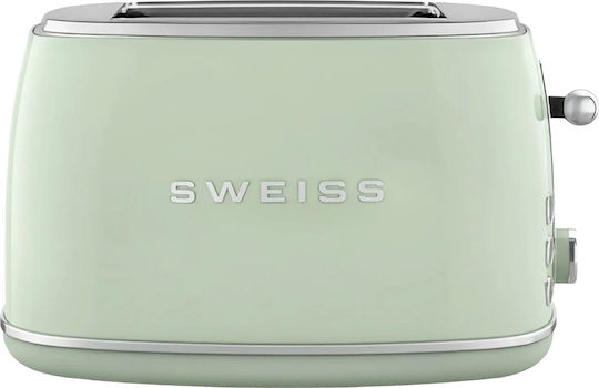 Sweiss Toaster 2 Schlitze 850W Grün