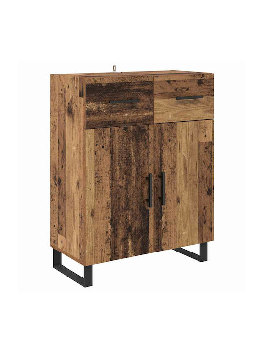 Βιβλιοθήκες Highboard Παλιό Ξύλο (2τμχ) 69.5x34x180εκ.
