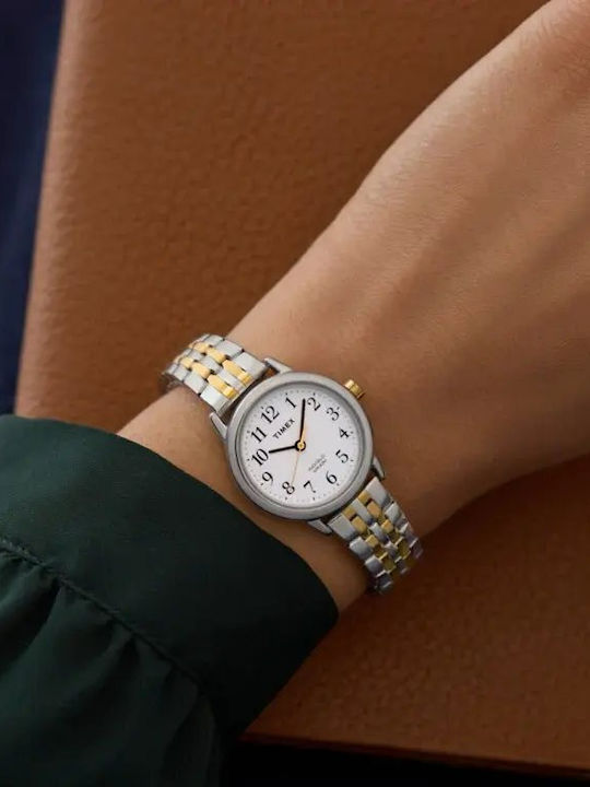 Timex Ρολόι Μπαταρίας με Μεταλλικό Μπρασελέ Timex Ρολόι Μπαταρίας με Μεταλλικό Μπρασελέ