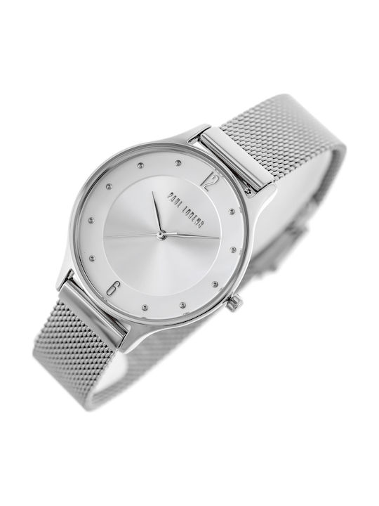 Paul Lorens Damen Uhr mit Silber Metallarmband