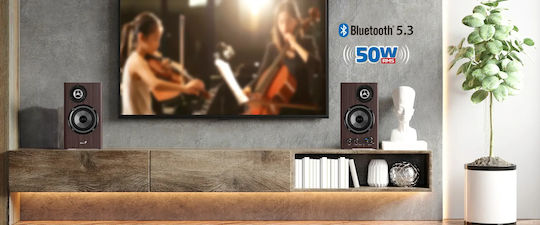 Genius SP-HF1812BT Boxe PC 2.0 Cu Bluetooth Și Putere 50W Lemn De Pin
