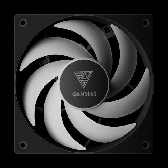 Gamdias M1-1203 Reverse Blade Case Fan 1600rpm 57.56cfm With ARGB Lighting 3pcs
