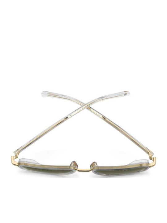 David Beckham Unisex Sunglasses With Gold Metallic Frame And Gold Lens DB 7158/S LOJ/9K