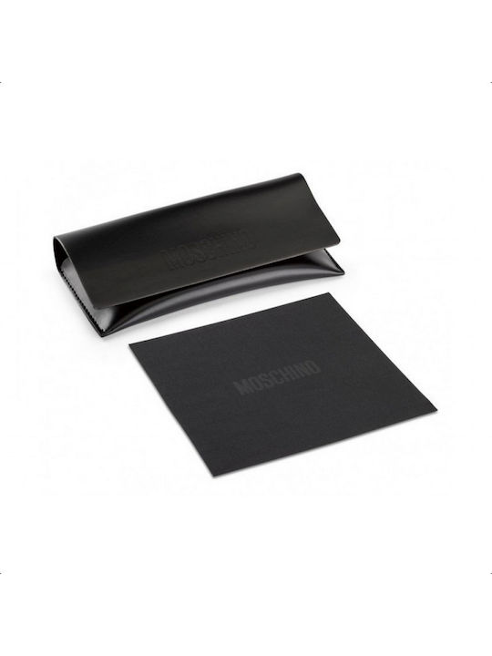Moschino Unisex Sunglasses with Black Horn-Rimmed Frame and Black Lens MOL105/S 807/9O