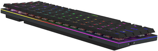 Aqirys Agena Wireless Gaming Mechanical Keyboard 65% with Gateron Red switches and RGB lighting (English US)