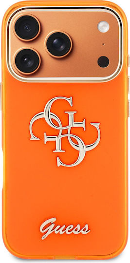 Guess Iml 4g Script Umschlag Rückseite Kunststoff / Silikon Orange (iPhone 17 Pro)