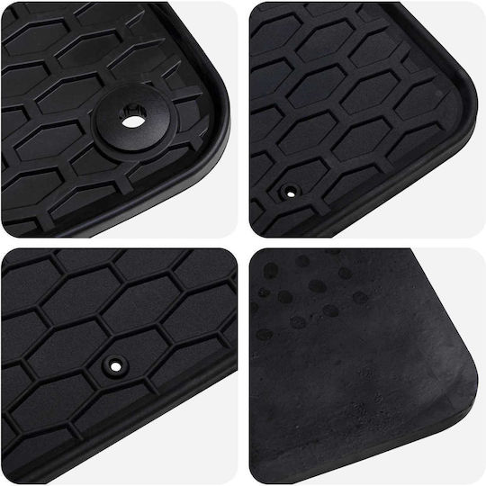 vidaXL Set of Front and Rear Mats 4pcs for Skoda Superb Volkswagen Passat Black