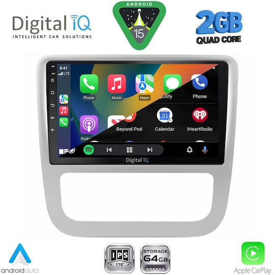 Digital IQ Ηχοσύστημα Αυτοκινήτου για Volkswagen Eos / Scirocco 2006 με Clima (Bluetooth/USB/WiFi/GPS/Apple-Carplay/Android-Auto) με Οθόνη Αφής 9"