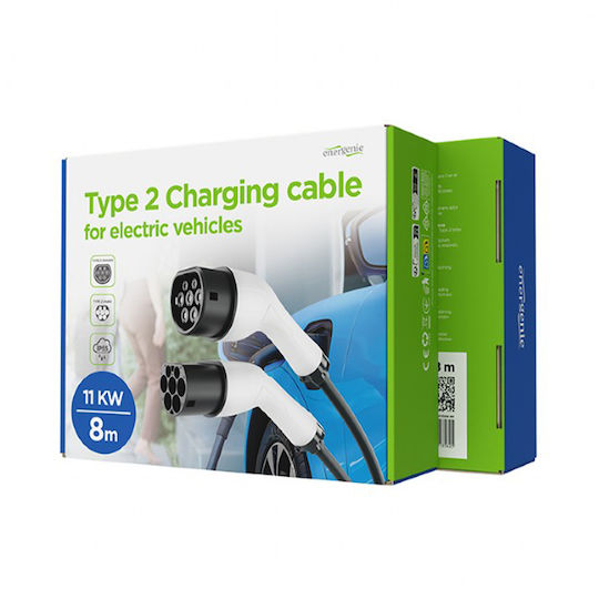 Energenie Charging Cable Type 2 16a 3-phase 11 Kw 8m Ev-t2mf-11kw-8m