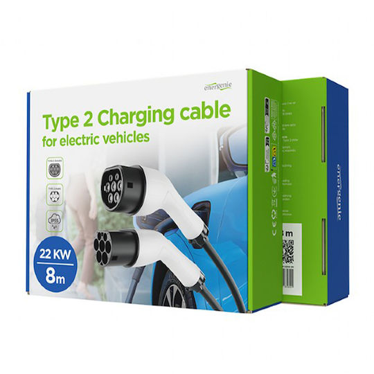 Energenie Charging Cable Type 2 32a 3-phase 22 Kw 8m Ev-t2mf-22kw-8m