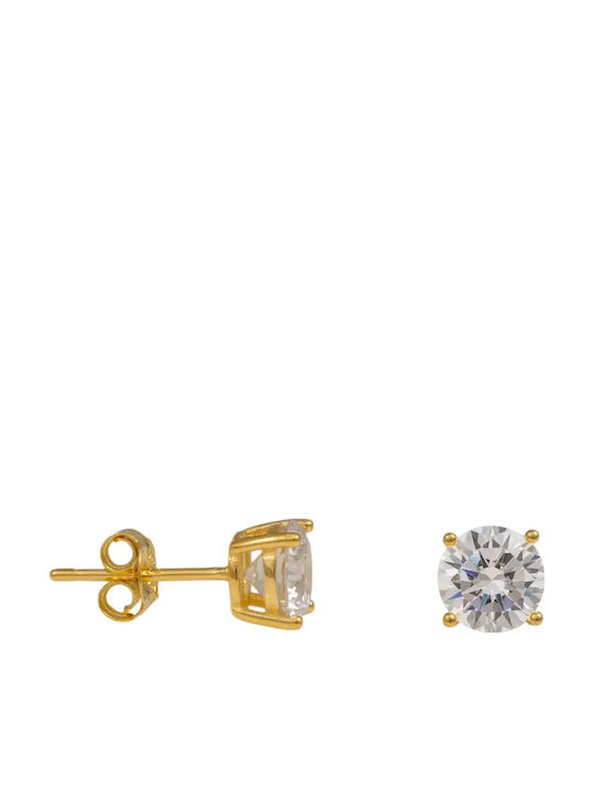 Earrings made of Silver Gold Plated with Stones