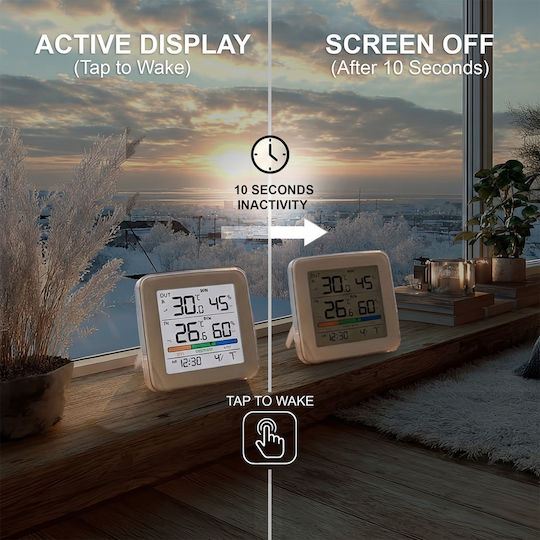 Green Blue GB169 Wireless Digital Tabletop Weather Station White