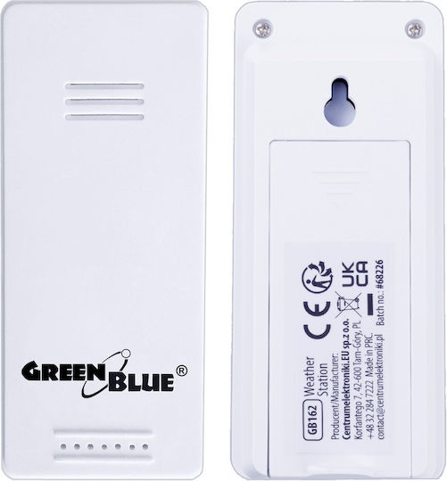 Green Blue GB169 Wireless Digital Tabletop Weather Station White