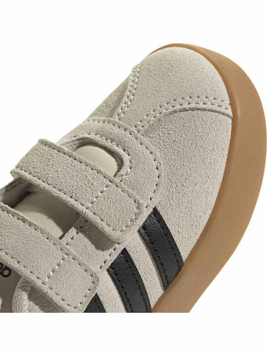 Vl Court 3.0 Cf Kids Sneakers With Hoop & Loop Closure Beige