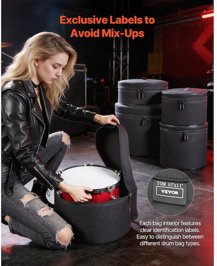 Vevor Waterproof Bass Case with Padded Black