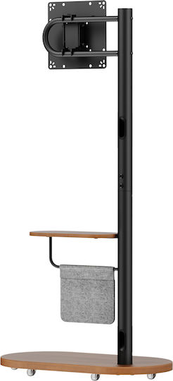 Brateck FS54-22T-02W-BK Стойка за телевизор Подов до 43" и 15кг Черен