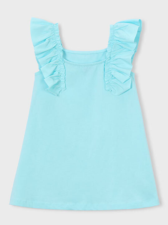 Girls Sleeveless Blue Dress