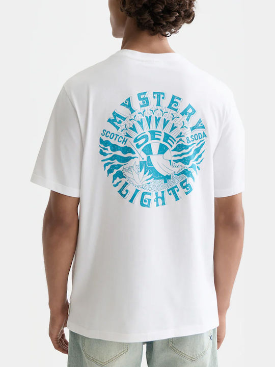 Scotch & Soda Artwork T-shirt Bright White