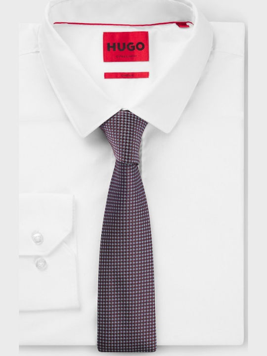 Hugo Men's Tie Silk in Brown Color