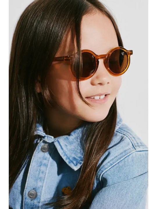 Liewood Darla Στρογγυλά Παιδικά Γυαλιά Ηλίου με Polarized Φακό Κίτρινα
