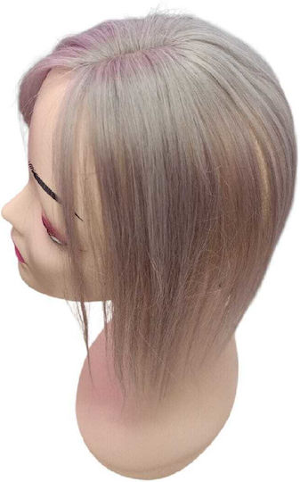 Erweiterung mit Echthaar in Gray Farbe 25.4cm Topper Toupet