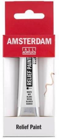 Royal Talens Ams Deco Relief Special Craft Paint Weiß Gliederung for Glass 20ml