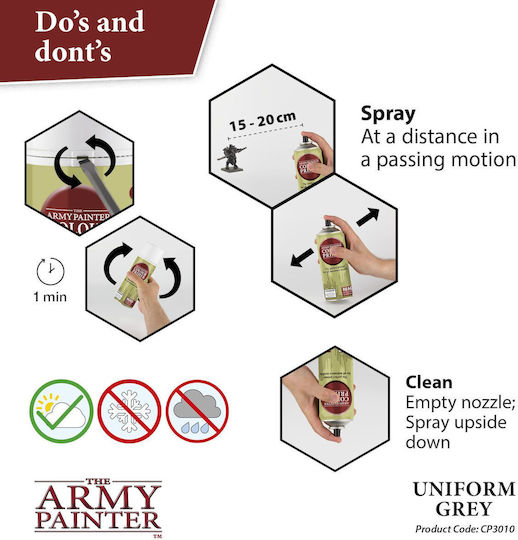 The Army Painter Colour Primer Χρώμα Μοντελισμού σε Spray Uniform Grey 400ml
