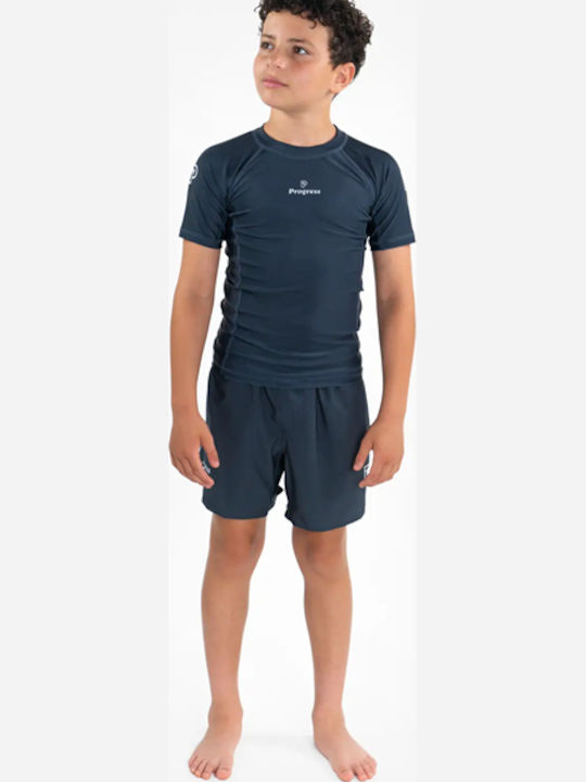 Progress Παιδική Κοντομάνικη Μπλούζα PR-KIDS-R01-GY για Jiu-Jitsu Γκρι