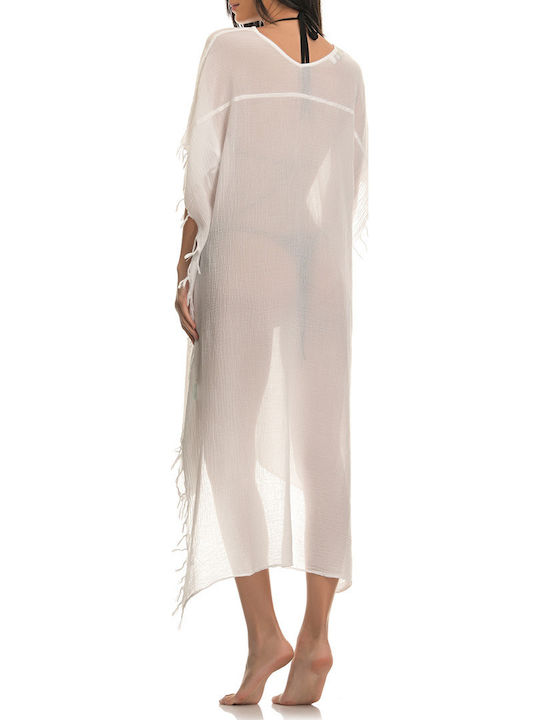 Sunday Habits Women's Beachwear White Caftan