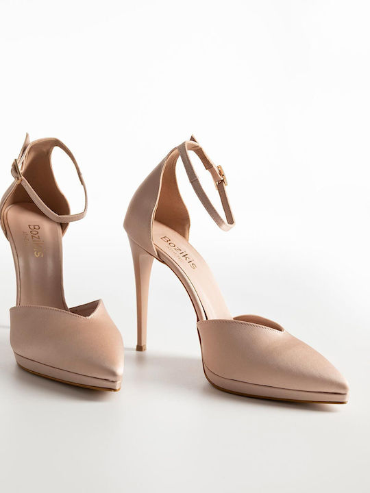 Pantofi cu toc cu Toc Stiletto & Curea Bej