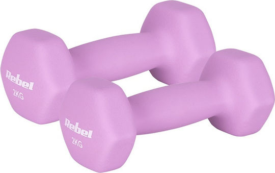 Rebel Active Hexagon Dumbbell Made of Neoprene 1 x 2kg