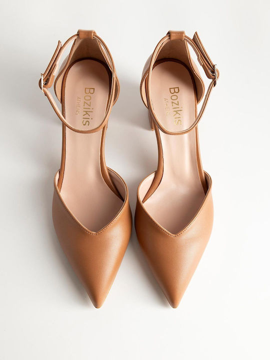 Pumps mit Riemchen & Chunky mittelhoher Absatz Tabac Braun