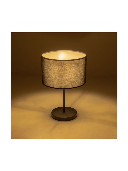 GloboStar String Fabric Table Lamp for Socket E27 with Black Shade and Base