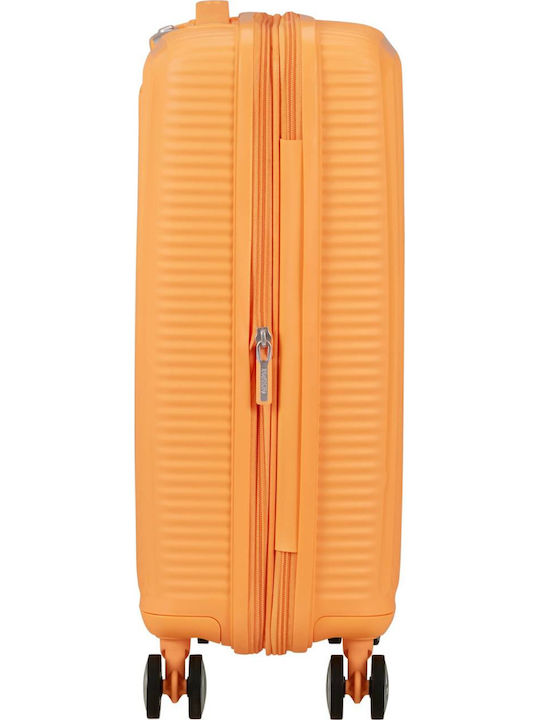 American Tourister Soundbox Βαλίτσα Ταξιδίου Καμπίνας Σκληρή Papaya Pop με 4 Ρόδες Ύψους 55εκ.