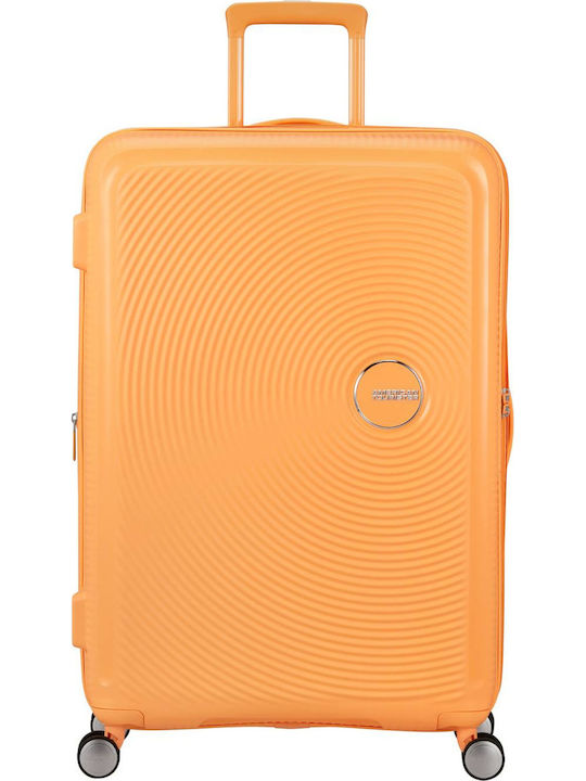 American Tourister Soundbox Μεγάλη Βαλίτσα Ταξιδίου Σκληρή Papaya Pop με 4 Ρόδες Ύψους 77εκ.