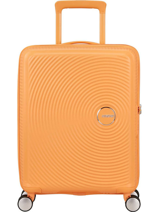 American Tourister Soundbox Βαλίτσα Ταξιδίου Καμπίνας Σκληρή Papaya Pop με 4 Ρόδες Ύψους 55εκ.