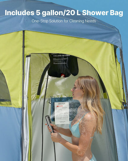 Vevor Σκηνή Camping Τουαλέτας Μπλε 3 Εποχών 213.3x106.7x213εκ.