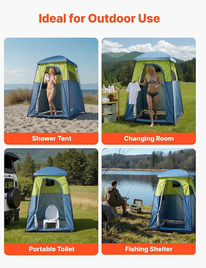 Vevor Σκηνή Camping Τουαλέτας Ασημί 3 Εποχών 167.6x167.6x218εκ.
