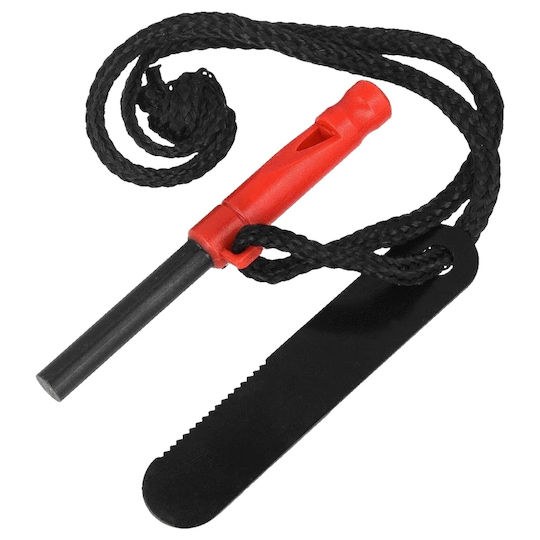 Albainox Paracord Survival Bracelet with Rope Black