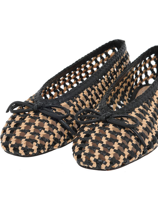 Leather Ballerinas Black