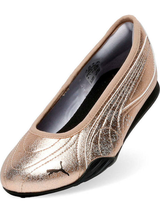 Fabric Ballerinas Gold