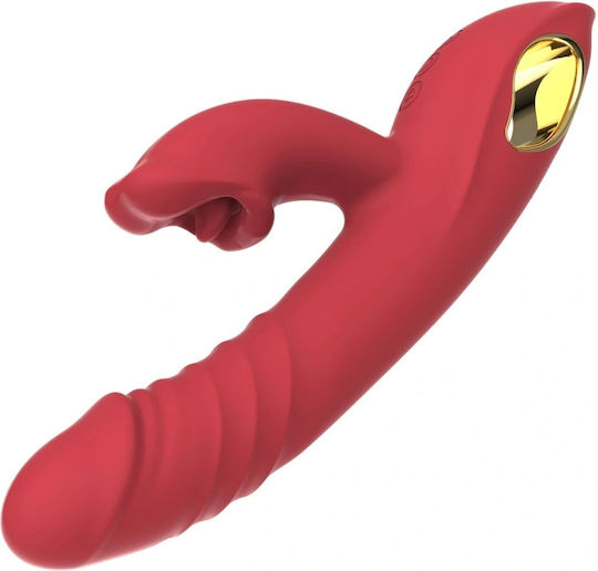 Δονητής Rabbit 24.6cm Κόκκινος