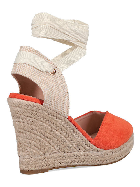 Women's Suede Espadrilles Orange