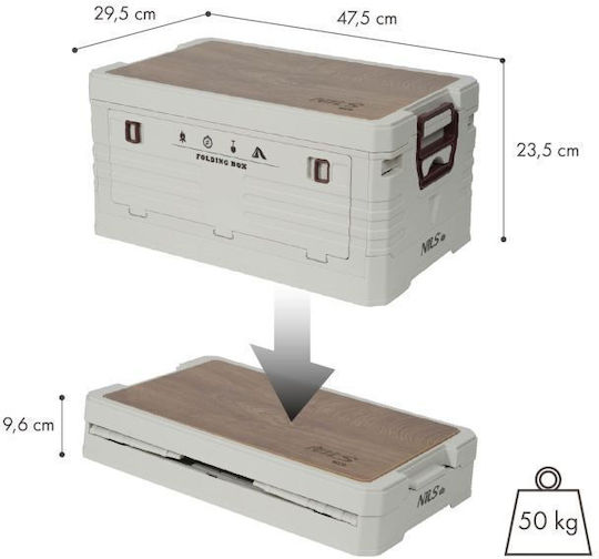 Nils Tragbares Kühlschrank 50lt Ecru