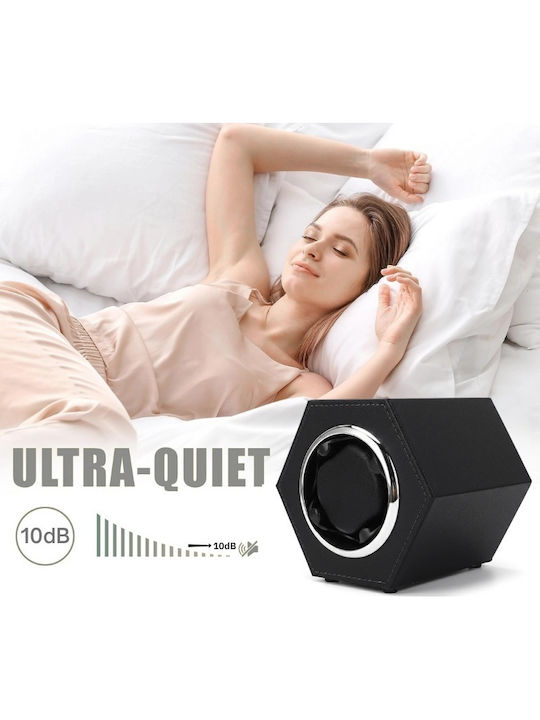 Cutie Automată de Întors Ceasuri Iuni Întorcător Ceas Material Piele Ecologică Neagră