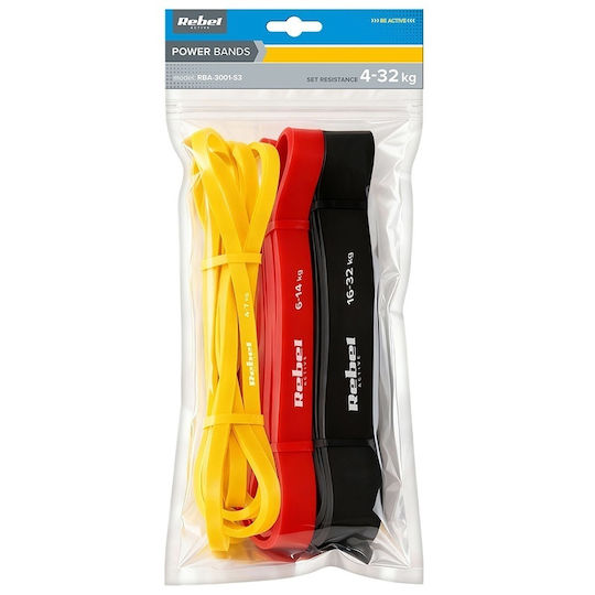 Rebel Loop Bands Σετ 3τμχ Πολύχρωμα