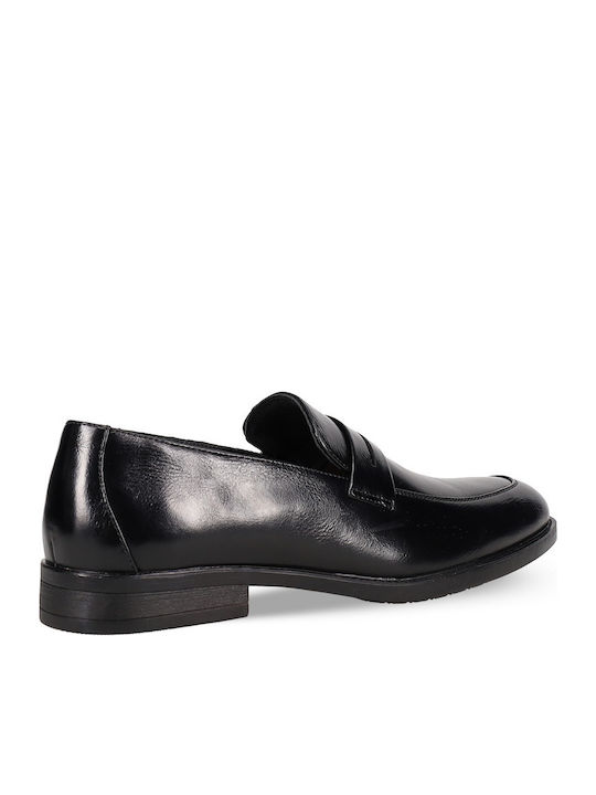 Δερμάτινα Ανδρικά Loafers σε Μαύρο Χρώμα