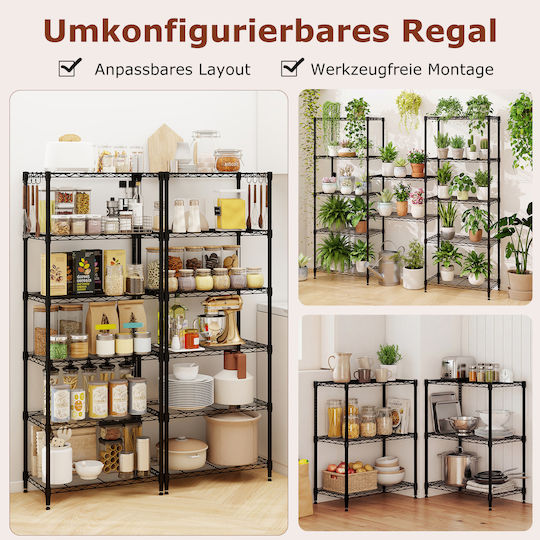 Black Bookcase 150x59x34cm Black Bookcase 150x59x34cm